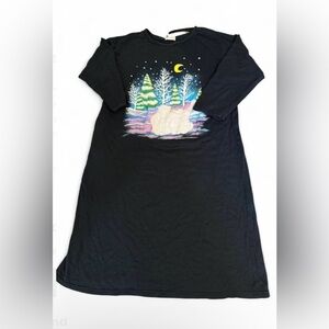 Vintage 1980s Sleep Sweater Dress Polar Bear Graphic Comfy Cozy Winter